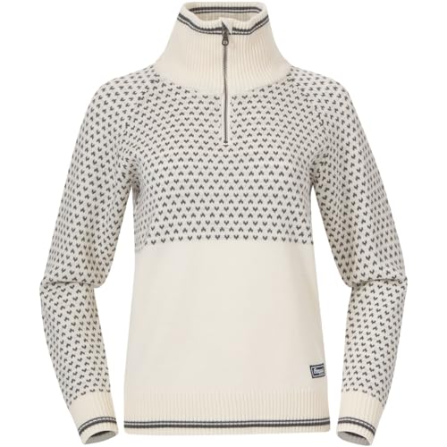 Bergans Damen Alvdal Wool Half Zip Pullover, Vanilla White-solid Dark Grey, L Bergans Damen Alvdal Wool Half Zip Pullover, Vanilla White-solid Dark Grey, L von Bergans