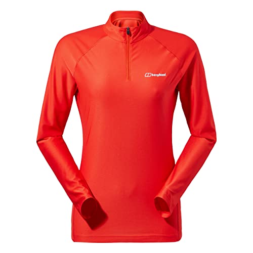 Berghaus Damen 24/7 Half Zip Langärmeliges Tech Baselayer T-Shirt, Orange, 40 EU Berghaus Damen 24/7 Half Zip Langärmeliges Tech Baselayer T-Shirt, Orange, 40 EU von Berghaus
