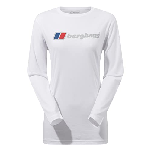 Berghaus Damen Boyfriend Big Classic Langärmeliges T-Shirt, Weiß, 42 EU Berghaus Damen Boyfriend Big Classic Langärmeliges T-Shirt, Weiß, 42 EU von Berghaus