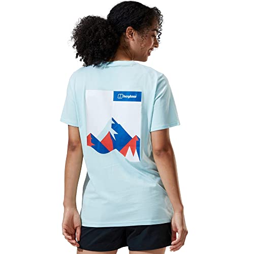 Berghaus Damen Boyfriend Dolomites Mountain Kurzärmeliges T-Shirt, Blau, 42 EU von Berghaus