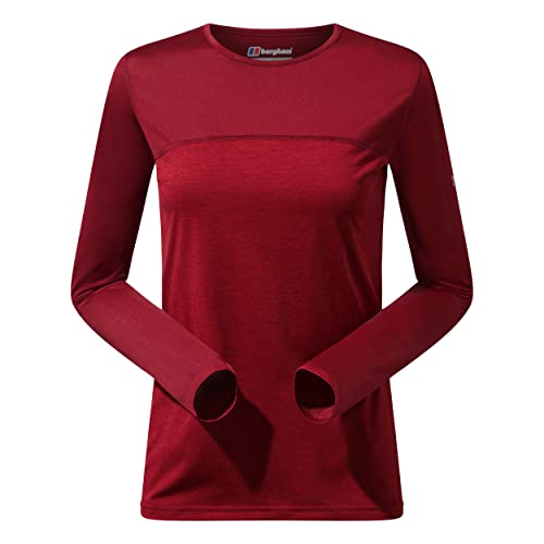 Berghaus Damen Voyager Langärmeliges Tech Base Layer T-Shirt, Rot, 42 EU Berghaus Damen Voyager Langärmeliges Tech Base Layer T-Shirt, Rot, 42 EU von Berghaus
