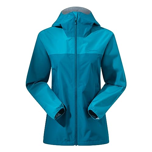 Berghaus Deluge Pro 3.0 Waterproof Jacke für Damen, Dschungel-Jewel/Deep Ocean, 38 von Berghaus