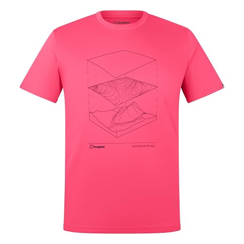 Berghaus Everyday Elements T-Shirt für Herren, Fiery Pink, S Berghaus Everyday Elements T-Shirt für Herren, Fiery Pink, S von Berghaus