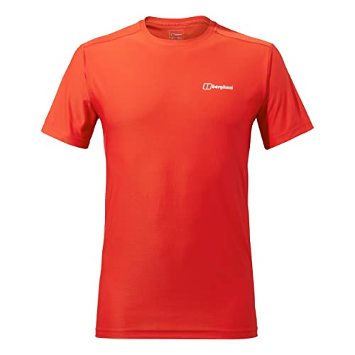 Berghaus Herren 24/7 Kurzärmeliges Crew Tech Baselayer T-Shirt, Rot, 3XL von Berghaus