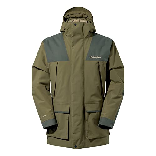 Berghaus Herren Breccan Isolierte Parka Jacke, strapazierfähiger, atmungsaktiver Regenmantel, Grün, S von Berghaus