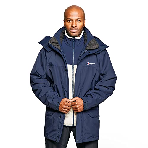 Berghaus Herren Cornice Iii Interactive Jacke, Langlebiger, Atmungsaktiver Regenmantel Hardshell Gore-Tex Wasserdichte, Blau, 3XL EU von Berghaus