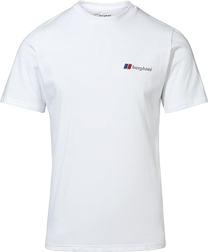 Berghaus Herren Organic Front & Back Classic Logo T-Shirt, Weiß, 3XL von Berghaus