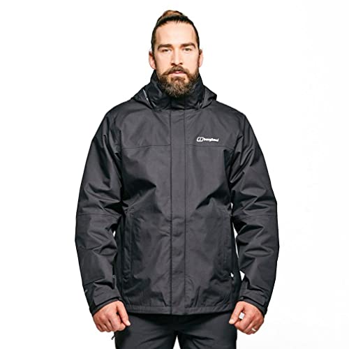 Berghaus Herren RG Alpha 3-in-1 wasserdichte Jacke mit abnehmbarem Fleece, extra Komfort, leichter Mantel, schwarz Berghaus Herren RG Alpha 3-in-1 wasserdichte Jacke mit abnehmbarem Fleece, extra Komfort, leichter Mantel, schwarz von Berghaus