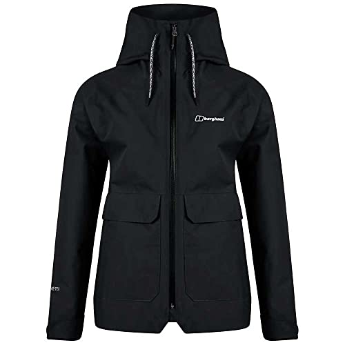 Berghaus Highraise Gore-Tex wasserdichte Jacke für Damen, Jet Black, 38 von Berghaus