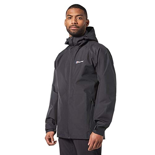 Berghaus Herren Paclite 2.0 Jacke, Leichter, Strapazierfähiger, Stylischer Mantel Übergangsjacke Hardshell Gore-Tex Wasserdichte, Schwarz, XL EU von Berghaus