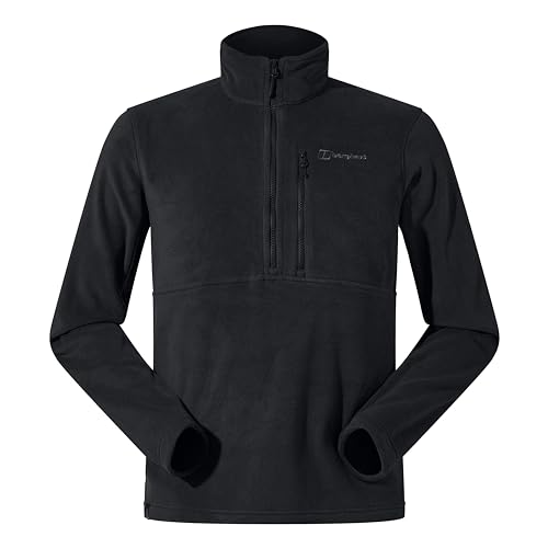 Berghaus Prism Half Zip Polartec Fleece für Herren, Jet Schwarz, 2XL von Berghaus