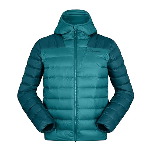 Berghaus Silksworth Hooded Down Insulated Jacke für Herren, Dschungel-Jewel/Deep Ocean, 4XL von Berghaus