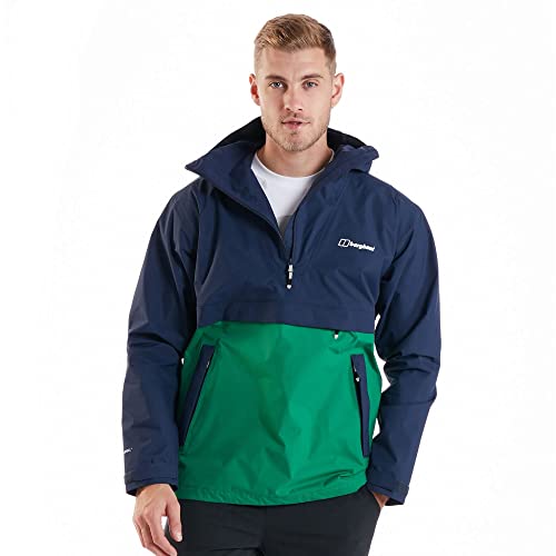 Berghaus Vestment Wasserdichte Jacke mit halblangem Reißverschluss für Herren Dusk/Verdant Green von Berghaus