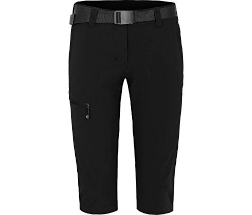 Bergson BARLEE Capri (Slim) | Damen 3/4 Wanderhose, vielseitig, pflegeleicht, Black [900], 48 - Damen von Bergson