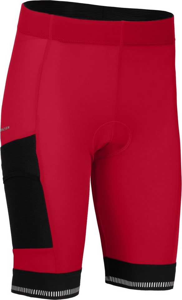 Bergson Fahrradhose SUNDRA COMFORT Bermuda (mit Sitzpolster) Damen Radshorts, bielastisch, tight, Normalgrößen, Kirsch rot von Bergson