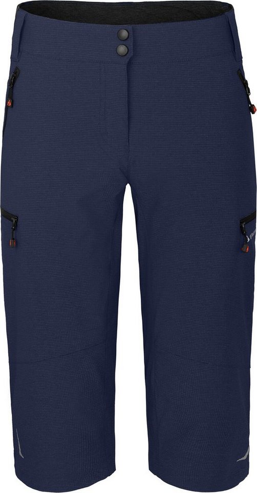 Bergson Outdoorhose VALLI Capri Damen 3/4 Radhose, robust, elastisch, Normalgrößen, peacoat blau von Bergson