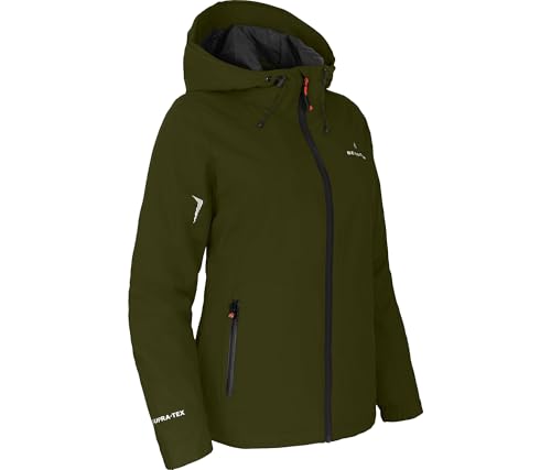 Bergson Helli Thermo | Damen Regenjacke, leicht wattiert, 12000 mm Wassersäule, Green Goose [253], 50 - Damen von Bergson