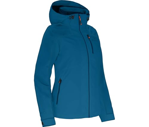 Bergson KURRIKA Thermo | Damen Regenjacke, leicht wattiert, 20000 mm Wassersäule, Blue Sapphire/Poseidon [3100], 40 - Damen von Bergson