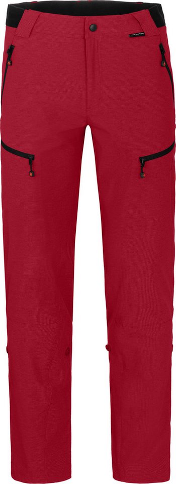 Bergson Outdoorhose LEBIKO Herren Wanderhose, robust, elastisch, Kurzgrößen, rot von Bergson