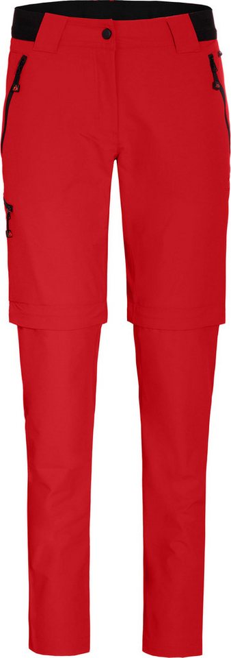 Bergson Outdoorhose VIDAA COMFORT Zipp Off (slim) Damen Wanderhose, leicht strapazierfähig, Normalgrößen, salsarot von Bergson