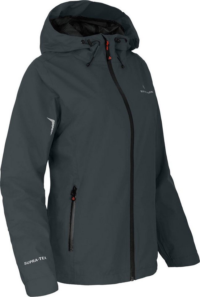 Bergson Outdoorjacke HELLI Damen Regenjacke, Netzfutter, 12000 mm Wassersäule, Normalgrößen, dun von Bergson