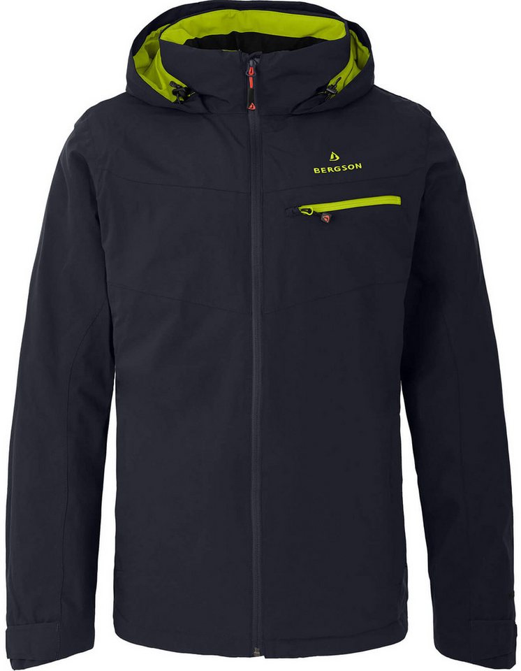 Bergson Outdoorjacke TALLMOS Herren Regenjacke, Netzfutter, 20000 mm Wassersäule, Langgrößen, nach von Bergson