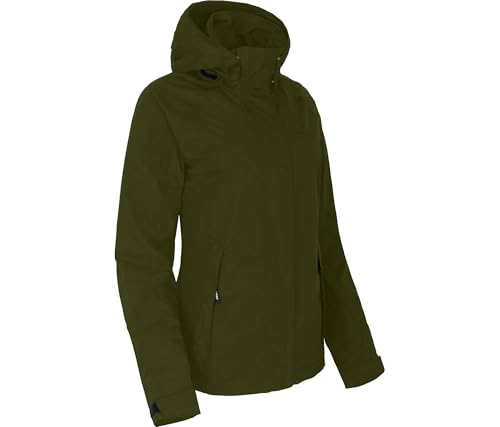 Bergson ROCKRIDER | Damen Regenjacke, Netzfutter, 12000 mm Wassersäule, Green Goose [253], 25 - Damen von Bergson