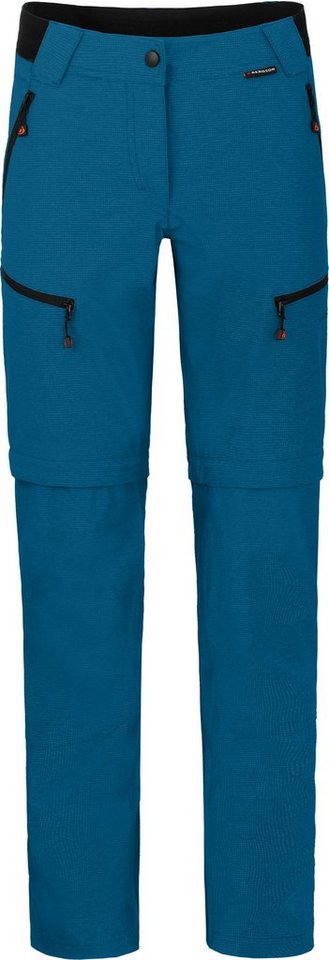 Bergson Outdoorhose PORI Zipp-Off Damen Wanderhose, robust, elastisch, Langgrößen, Saphir blau von Bergson