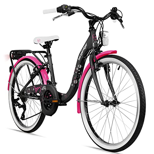 Bergsteiger Atlantis 20, 24 Zoll Kinderfahrrad, geeignet für 6,7, 8, 9, 10, 11 Jahre, StVZO, Shimano Schaltung, Mädchen-Fahrrad mit Dynamo-Licht Bergsteiger Atlantis 20, 24 Zoll Kinderfahrrad, geeignet für 6,7, 8, 9, 10, 11 Jahre, StVZO, Shimano Schaltung, Mädchen-Fahrrad mit Dynamo-Licht von Bergsteiger