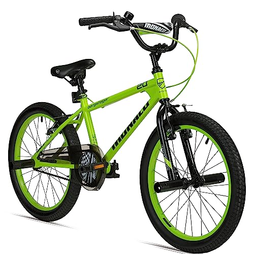 Bergsteiger Monaco 20 Zoll BMX, Kinderfahrrad, geeignet für 6, 7, 8, 9 Jahre, Freestyle, 4 Stahl Pegs, Kettenschutz, Freilauf von Bergsteiger