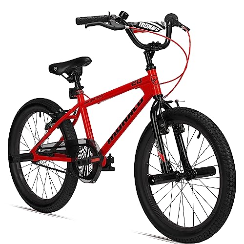 Bergsteiger Monaco 20 Zoll BMX, Kinderfahrrad, geeignet für 6, 7, 8, 9 Jahre, Freestyle, 4 Stahl Pegs, Kettenschutz, Freilauf von Bergsteiger