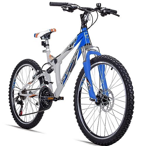 Bergsteiger Montreal 20, 24 Zoll Kinderfahrrad, geeignet für 6,7, 8, 9, 10, 11, 12, 13 Jahre, Shimano 18 Gang-Schaltung, Mountainbike mit Vollfederung, Jungen-Fahrrad, Mädchen-Fahrrad Bergsteiger Montreal 20, 24 Zoll Kinderfahrrad, geeignet für 6,7, 8, 9, 10, 11, 12, 13 Jahre, Shimano 18 Gang-Schaltung, Mountainbike mit Vollfederung, Jungen-Fahrrad, Mädchen-Fahrrad von Bergsteiger