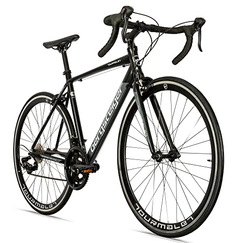 Bergsteiger Tourmalet 28 Zoll Rennrad, Aluminium Gravelbike mit Shimano 14 Gang-Schaltung, Gewicht nur 11 kg, Gravel Bike geeignet für Herren & Damen ab 170 cm von Bergsteiger