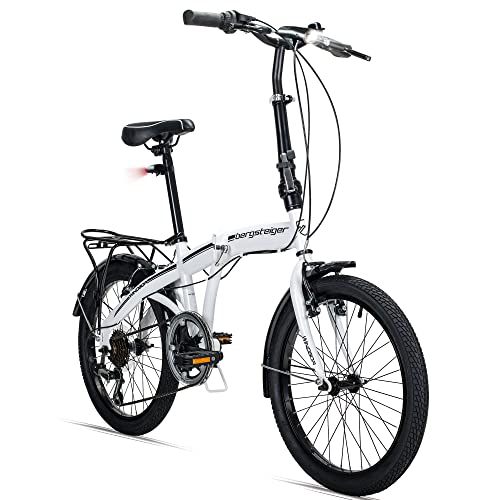 Bergsteiger Windsor 20 Zoll Faltrad, Klapprad, Shimano 6 Gang-Schaltung, LED Batterie-Licht, Quick-Fold-System, Klappfahrrad Bergsteiger Windsor 20 Zoll Faltrad, Klapprad, Shimano 6 Gang-Schaltung, LED Batterie-Licht, Quick-Fold-System, Klappfahrrad von Bergsteiger