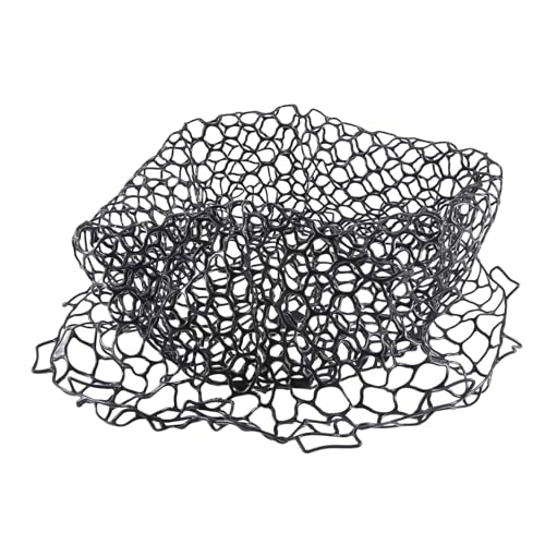 Berichw Faltbares Fischernetz, Ersatzgummi, verschleißfestes Netz, multifunktional, schwarz, 55 cm von Berichw