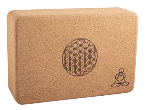 Yogablock aus Kork, klein mit Blume des Lebens und Mandala Yogablock aus Kork, klein mit Blume des Lebens und Mandala von Berk