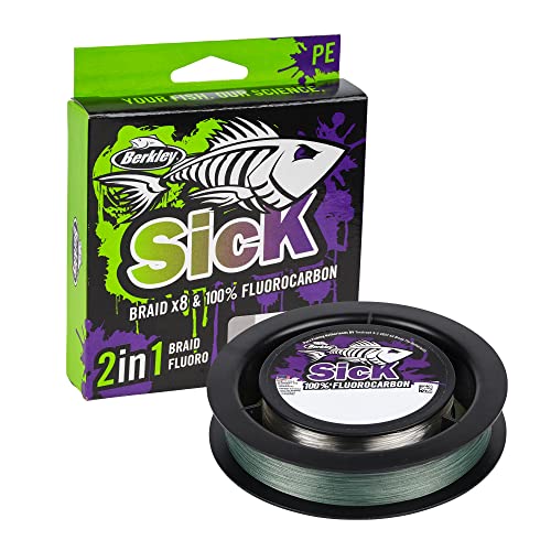 Berkley Sick Braid and Fluorocarbon Leader Pack – Kombination aus super glatter 8-fach geflochtener Angelschnur und schnell sinkendem, unsichtbarem Fluorocarbon-Vorfachleader. Berkley Sick Braid and Fluorocarbon Leader Pack – Kombination aus super glatter 8-fach geflochtener Angelschnur und schnell sinkendem, unsichtbarem Fluorocarbon-Vorfachleader. von Berkley
