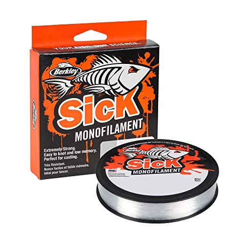 Berkley Sick Nylon-Angelschnur – Monofil-Angelschnur mit geringer Dehnung, wenig Drall, abriebfest und perfekt zum Süßwasser- oder Meeresangeln, farblos Berkley Sick Nylon-Angelschnur – Monofil-Angelschnur mit geringer Dehnung, wenig Drall, abriebfest und perfekt zum Süßwasser- oder Meeresangeln, farblos von Berkley