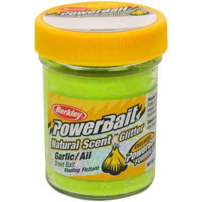 Berkley Natural Scent Trout Bait glitter Garlic Chartreuse von Berkley