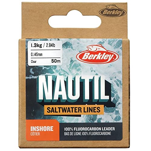 Berkley Nautil Inshore Fluorocarbon Angelschnur, transparent, 0,405 mm - 9,0 kg von Berkley