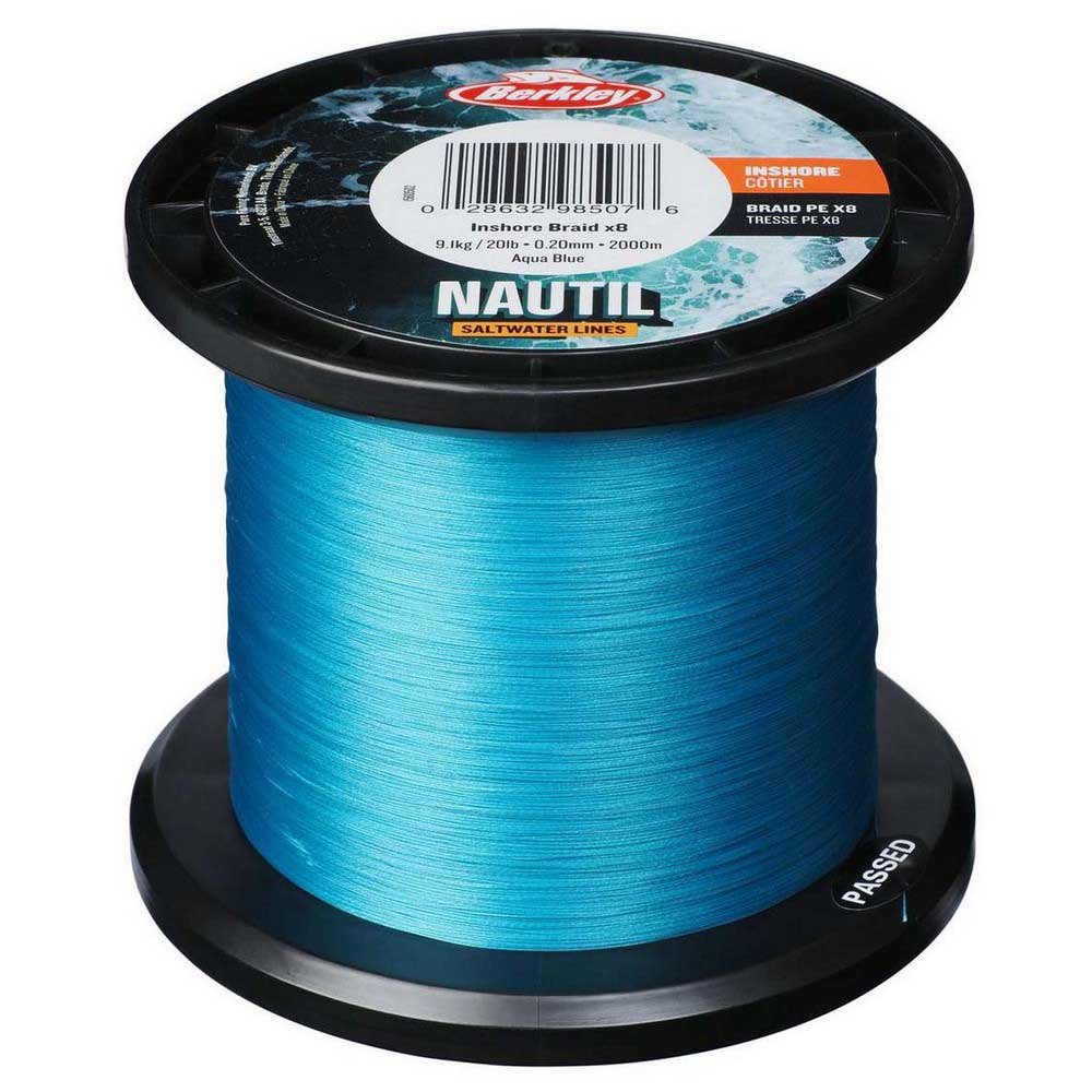 Berkley Nautil Inshore X8 150 M Braided Line Blau 0.120 mm von Berkley