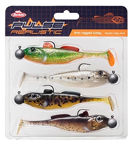 Berkley Pulse Realistic Goby Prerigged Softbait Shad mit Jigkopf – Ultra realistische Form und Action zum Raubfischangeln – Hecht, Zander, Barsch Berkley Pulse Realistic Goby Prerigged Softbait Shad mit Jigkopf – Ultra realistische Form und Action zum Raubfischangeln – Hecht, Zander, Barsch von Berkley