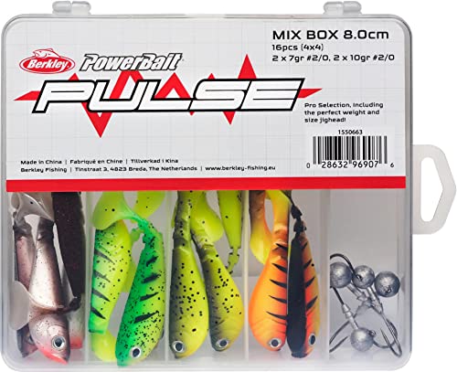 Berkley Pulse Shad Weichgummi Angelköder und Jigkopf Hakenset – Set aus Paddle Tail Soft Baits mit gewichtsangepassten Angelhaken für Hecht, Barsch, Zander Berkley Pulse Shad Weichgummi Angelköder und Jigkopf Hakenset – Set aus Paddle Tail Soft Baits mit gewichtsangepassten Angelhaken für Hecht, Barsch, Zander von Berkley