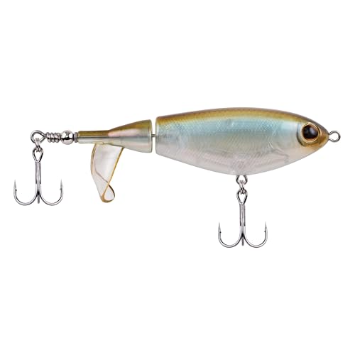 Berkley Choppo Topwater-Angelköder - leicht zu handhabender Prop-Köder für Barsche und Raubfische, erzeugt maximale Oberflächenstörung und Geräusch - 12cm / Perfect Ghost von Berkley