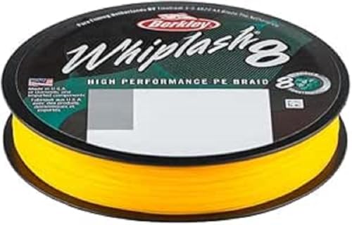 BERKLEY Whiplash 8 Geflochtene Schnur, gelb, 0.2mm | 27.7kg | 61lb | 330yd BERKLEY Whiplash 8 Geflochtene Schnur, gelb, 0.2mm | 27.7kg | 61lb | 330yd von Berkley