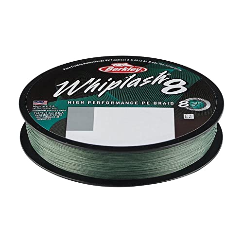 BERKLEY Whiplash 8 Geflochtene Schnur, moosgrün, 0.16mm | 20.9kg | 46lb | 165yd BERKLEY Whiplash 8 Geflochtene Schnur, moosgrün, 0.16mm | 20.9kg | 46lb | 165yd von Berkley