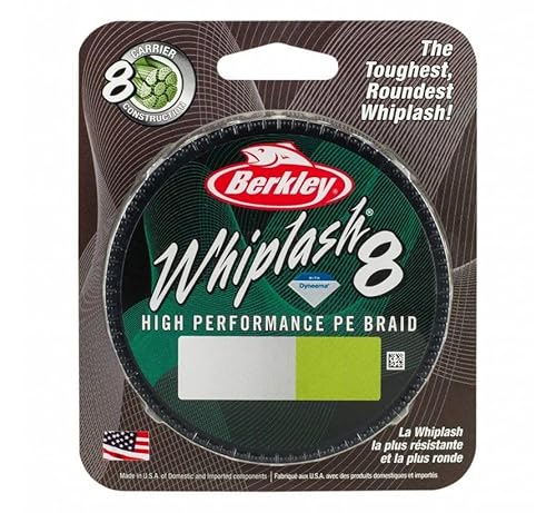 BERKLEY Whiplash 8 Geflochtene Schnur, moosgrün, 0.18mm | 23.3kg | 51lb | 165yd BERKLEY Whiplash 8 Geflochtene Schnur, moosgrün, 0.18mm | 23.3kg | 51lb | 165yd von Berkley