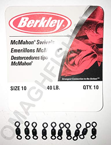 Berkley Wirbel MC Mahon SWIVELS - by 10, Black, N°10, 40 von Berkley