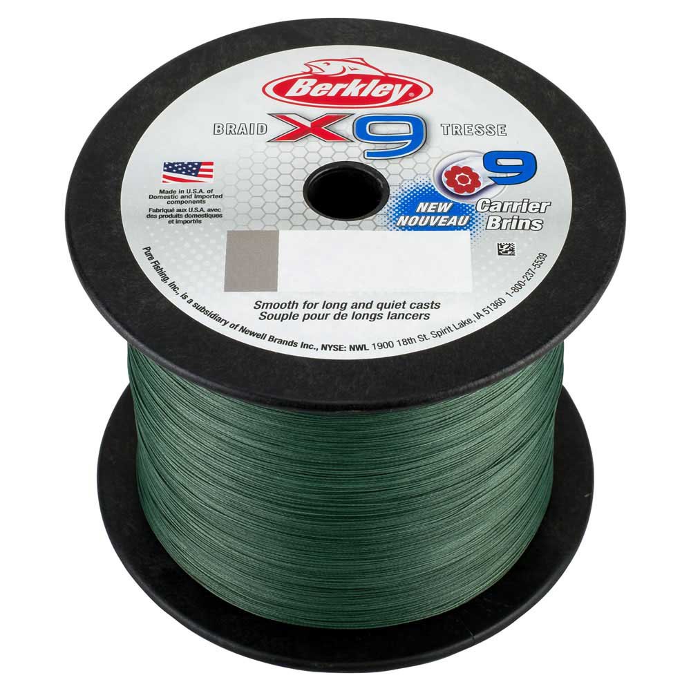 Berkley X9 Braided Line 2000 M Grün 0.170 mm von Berkley