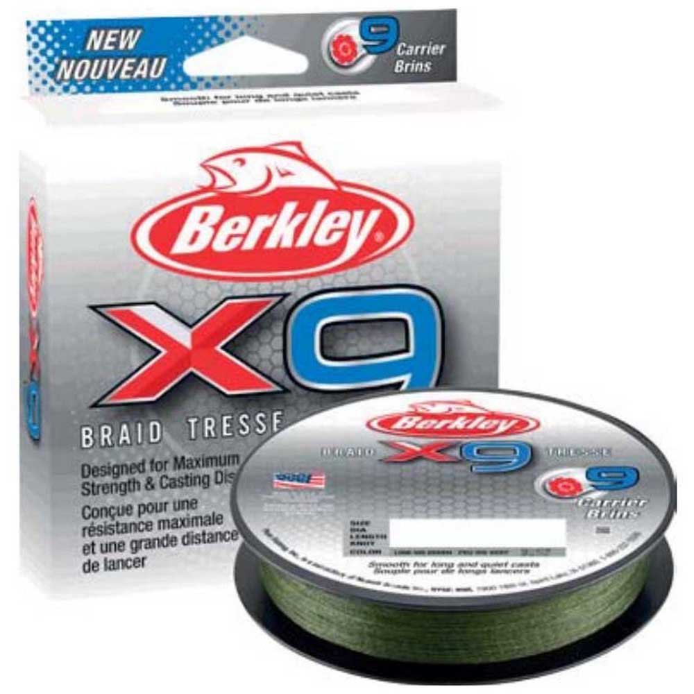 Berkley X9 Braided Line 300 M Grün 0.430 mm von Berkley